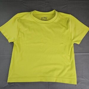 Just Polly Neon Yellow Green Crop Top Women's Large